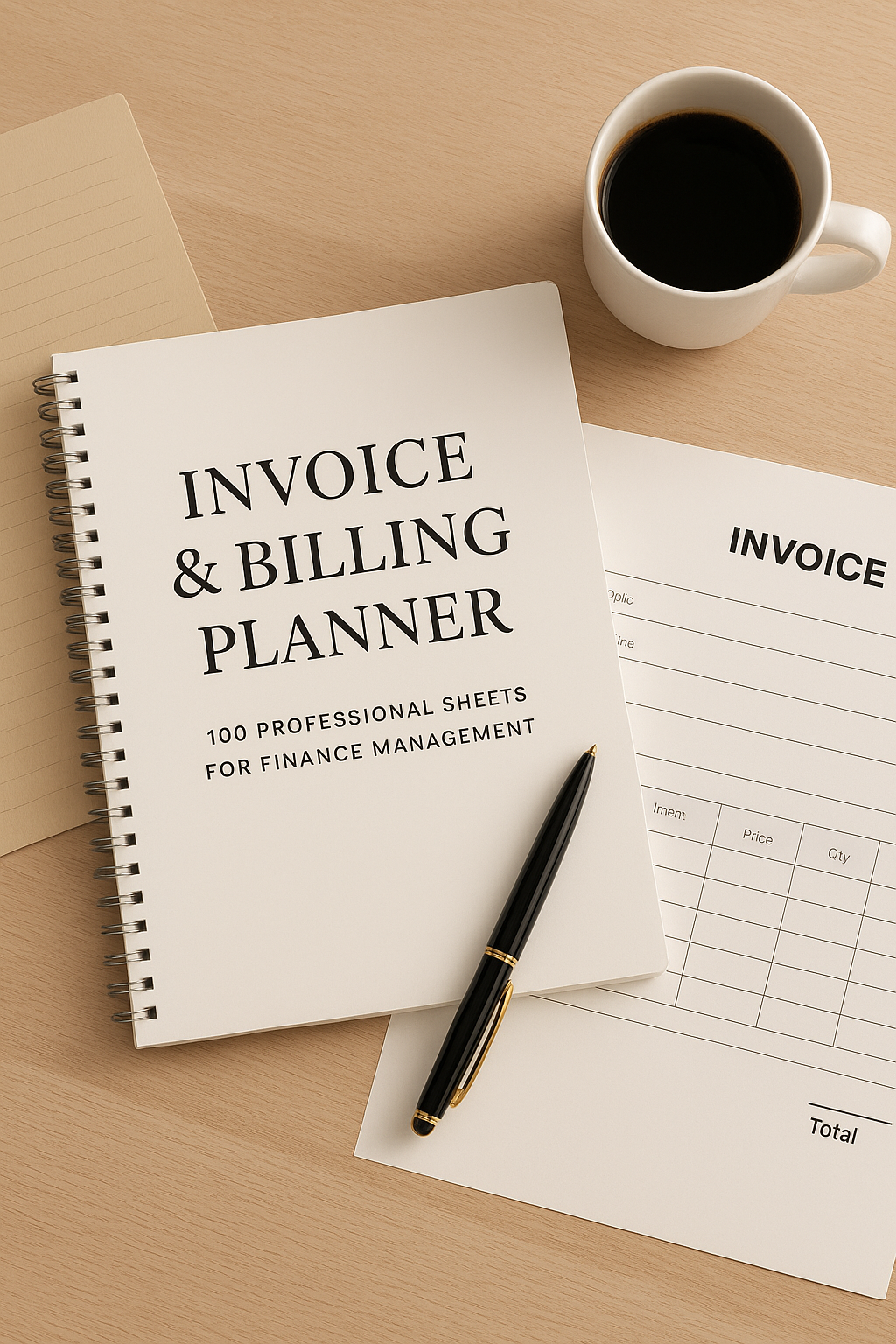 Minimalist Invoice Template | Printable PDF for Freelancers & Small Business (100 pages)