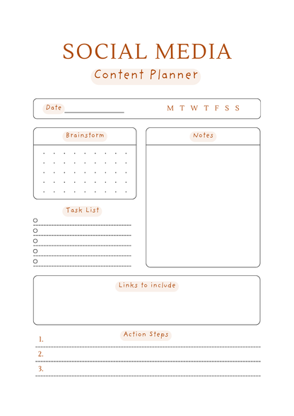 Social Media Content Planner 2025