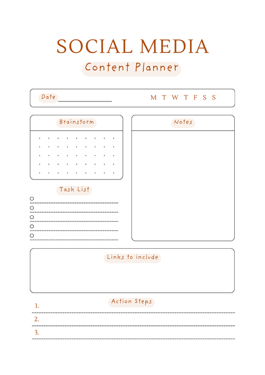 Social Media Content Planner 2025