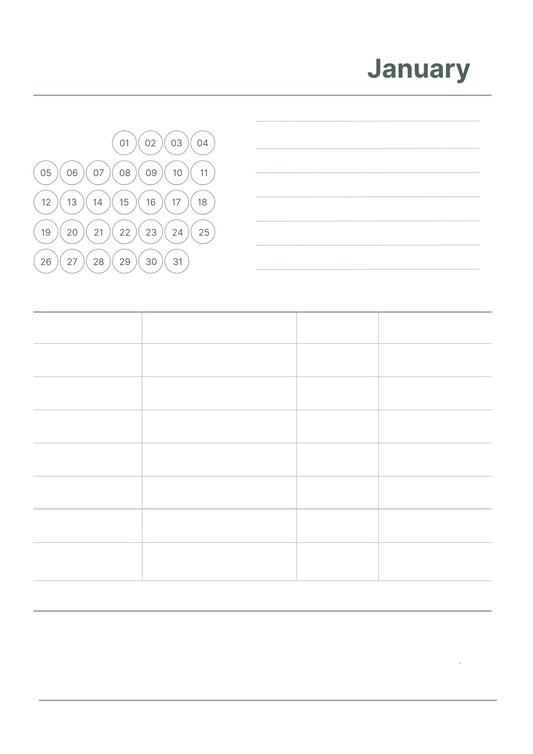 2025 Yearly Digital Life Planner | Calendar, Budget, Notes & Goals (Printable PDF)