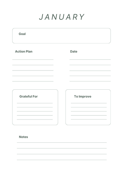 2025 Yearly Digital Life Planner | Calendar, Budget, Notes & Goals (Printable PDF)