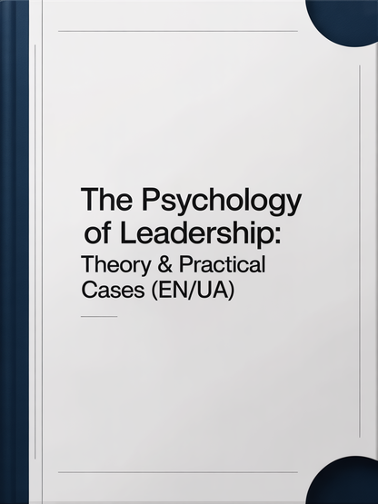 Psychology of Leadership Workbook (EN/UA) – Theory, Practical Cases & Executive Coaching Tools