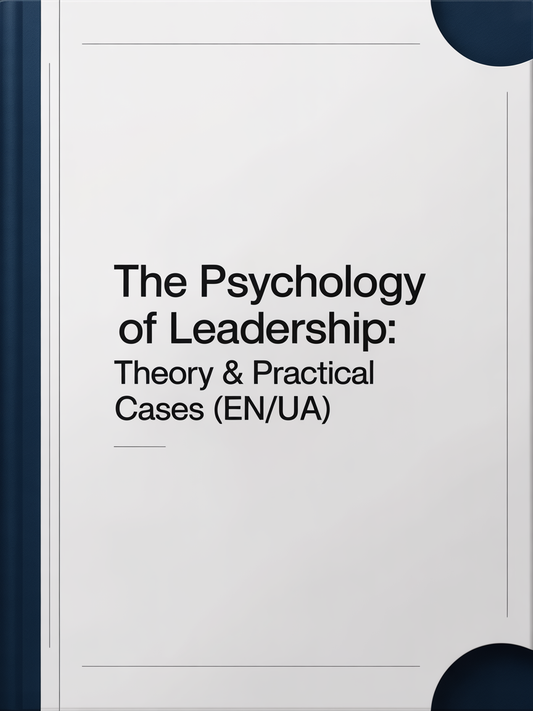 Psychology of Leadership Workbook (EN/UA) – Theory, Practical Cases & Executive Coaching Tools